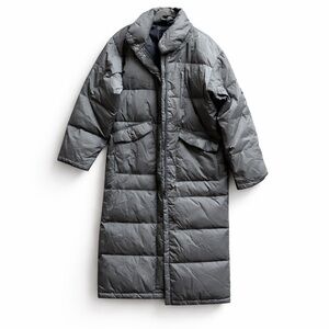 Tiffany Long Down Puffer Coat Grey 80% Down Size M